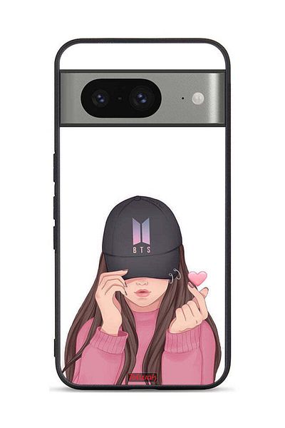Tolwak Google Pixel 8 Protective Case Cover Girl Making Snap