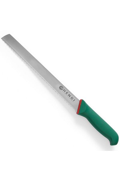 HENDI Cuțit de pâine zimțat Green Line, lungime 380 mm - 843888