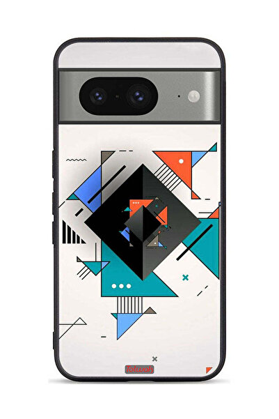 Tolwak غطاء حماية لجهاز Google Pixel 8 بأشكال مربعة ومثلثة ونمط تجريدي