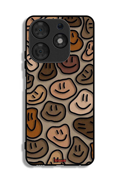 Tolwak Tecno Spark 10 Pro Protective Case Cover Smiley Faces Art