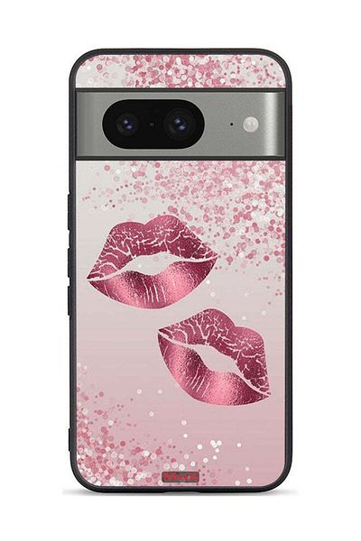 Tolwak Google Pixel 8 Protective Case Cover Glitter Lips