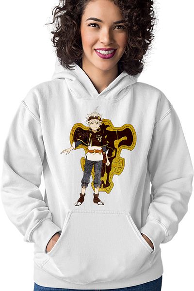 OEM Women's Hoodie Black Clover Asta Hero Shield Weapon Anime