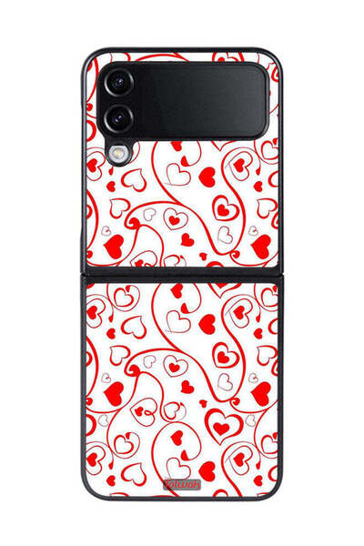 Tolwak غطاء حماية لهاتف Samsung Galaxy Z Flip 4 بنقشة قلوب