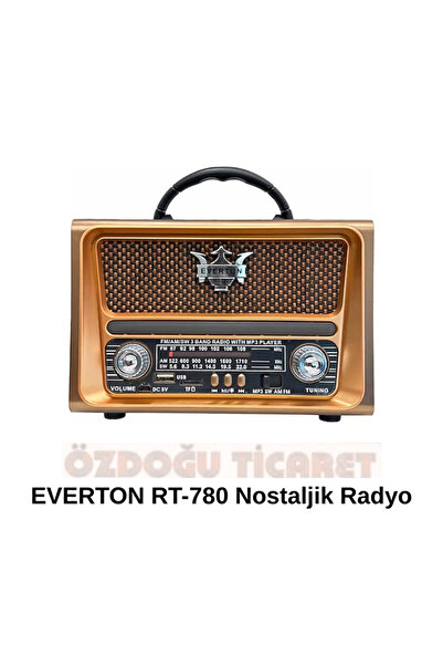 ÖZDOĞU TİCARET Everton RT-780 Bluetooth, usb/sd/fm Radyo Nostalji Müzik Kutus...