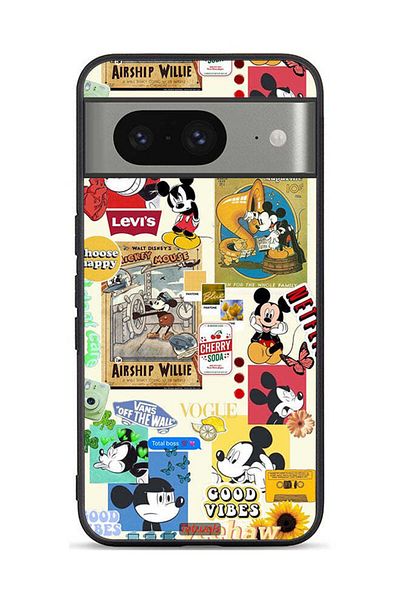 Tolwak Google Pixel 8 Protective Case Cover Chose Happy And Stickers