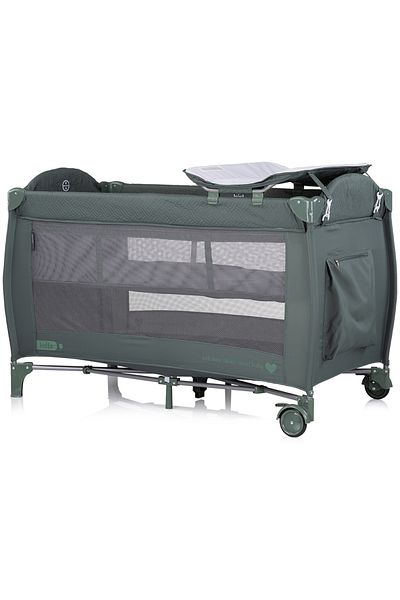 Chipolino Bella basil two-tier folding cot, mattress included