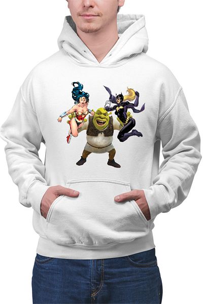OEM Men's Shrek Wonder Woman Catwoman Super Hero Medieval Era Hoodie