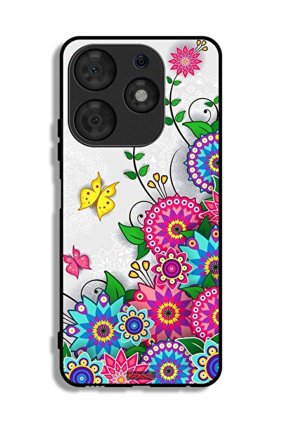 Tolwak غطاء حماية لهاتف تكنو سبارك 10 برو بنقشة زهور ماندالا