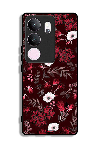 Tolwak غطاء حماية لهاتف فيفو V29 برو بنقشة زهور صغيرة وأوراق استوائية