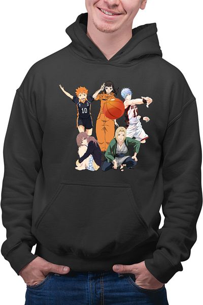 OEM Men's Hoodie Fire Force Maki Naruto Haikyuu Hinata Kuroko