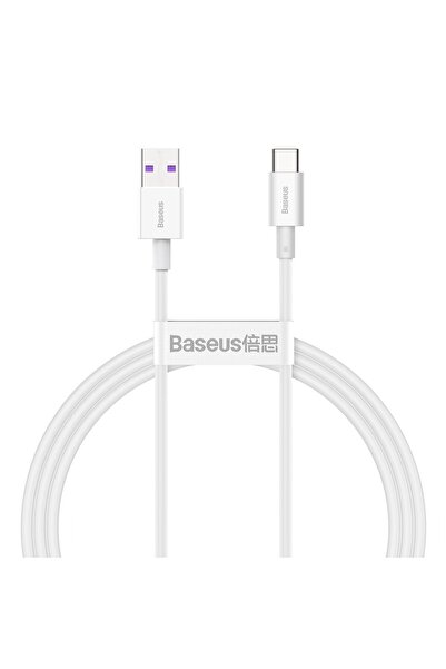 Baseus Power and Data Cable Baseus, Superior, Fast Charging, USB to USB Type-C 66W 1m, White