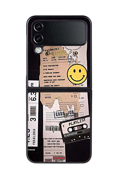 Tolwak غطاء حماية لجهاز Samsung Galaxy Z Flip 4 مع ملصق قائمة تشغيل