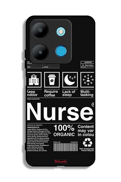 Tolwak Infinix Smart 7 Protective Case Cover Nurse Sticker