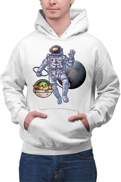 OEM Men's Hoodie NASA Astronaut Star Wars Baby Yoda Pluto Adorable Heart
