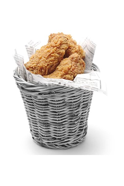 HENDI Koszyk do serwowania smażonych przekąsek szary melanżowy śr. 130x110 mm - 426043