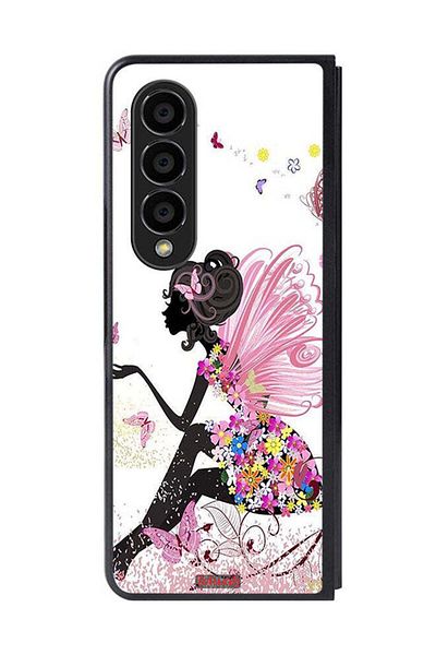 Tolwak Samsung Galaxy Z Fold 4 Protective Case Cover Butterfly Girl Artwork