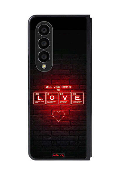 Tolwak غطاء حماية لهاتف Samsung Galaxy Z Fold 4 كل ما تحتاجه هو الحب