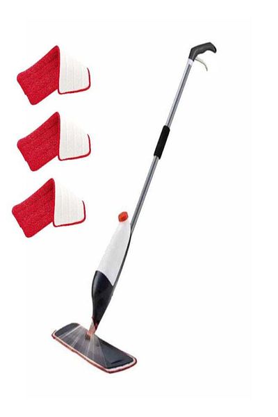 Generic 4 Piece Handheld Floor Cleaning Spray Mop With Towels Set Multicolour 110cm