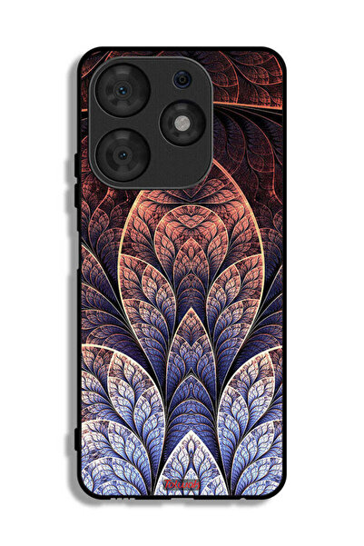Tolwak Tecno Spark 10 Pro Protective Case Cover Floral Fractal Abstract