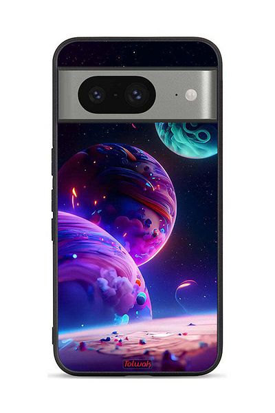 Tolwak Google Pixel 8 Protective Case Cover Planet Pattern