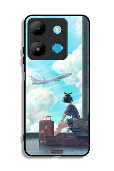 Tolwak غطاء حماية لهاتف Infinix Smart 7 بتصميم فن السفر