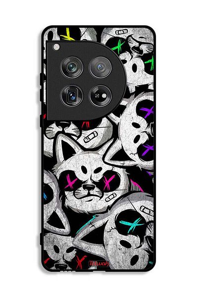 Tolwak OnePlus 12 Protective Case Cover Marshmallow Cats