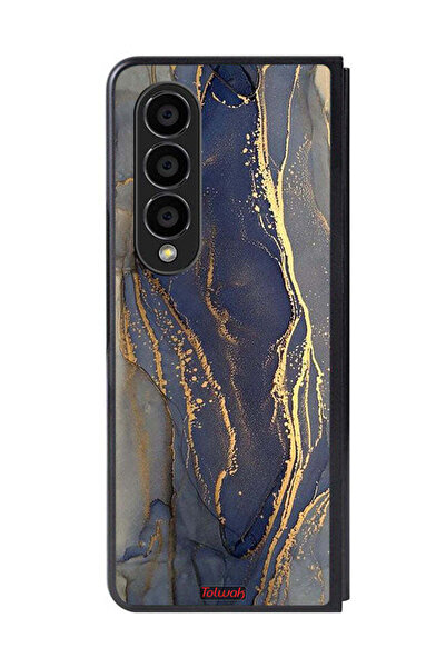 Tolwak غطاء حماية لهاتف سامسونج جالاكسي زد فولد 4 بنمط رخامي لامع