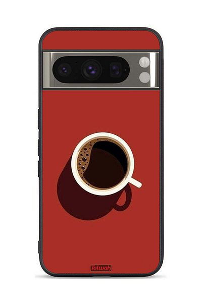 Tolwak Google Pixel 8 Pro Protective Case Cover Coffee Cup Art