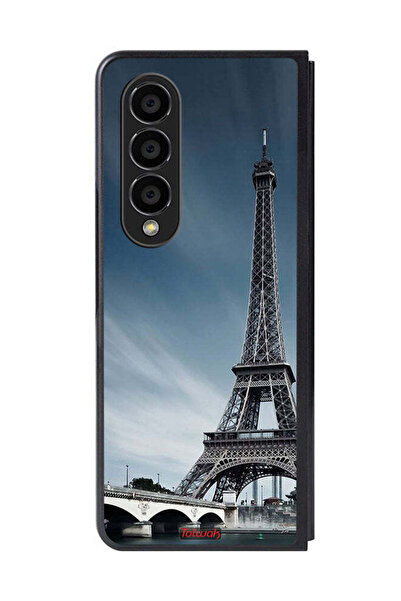 Tolwak غطاء حماية لهاتف سامسونج جالاكسي زد فولد 4 بتصميم برج إيفل