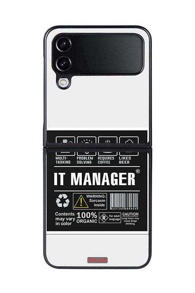Tolwak Samsung Galaxy Z Flip 4 Protective Case Cover It Manager Sticker