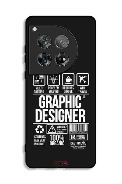 Tolwak غطاء حماية لهاتف OnePlus 12، ملصق مصمم جرافيكي