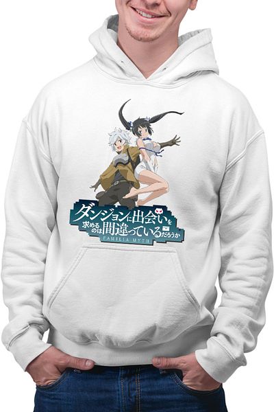OEM DanMachi Men's Hoodie Hestia Bell Fall Fight Sky Dungeon