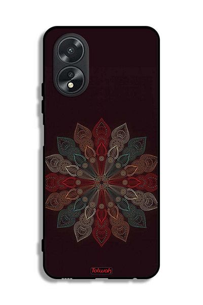Tolwak Oppo A38 Protective Case Cover Mandala Flower Art