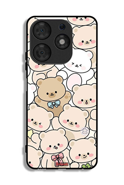 Tolwak غطاء حماية لهاتف Tecno Spark 10 Pro بنقشة دببة