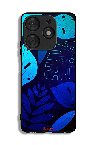Tolwak Tecno Spark 10 Pro Protective Case Cover Leaves Pattern