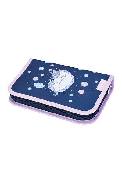Herlitz Filled Pencil Case with 31 Pieces, 2 Flaps, Unicorn Dreams Design