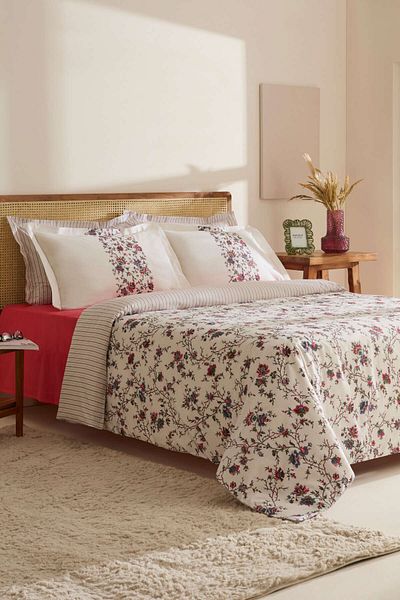 Karaca Home Σετ Παπλωματοθήκη Inara 100% Βαμβακερό Διπλό Κόκκινο