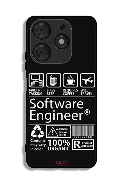 Tolwak غطاء حماية لهاتف Tecno Spark 10 Pro، ملصق مهندس برمجيات