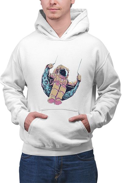 OEM Men's Hoodie NASA Astronaut Seesaw Moon Hubble Stars Universe Infinite