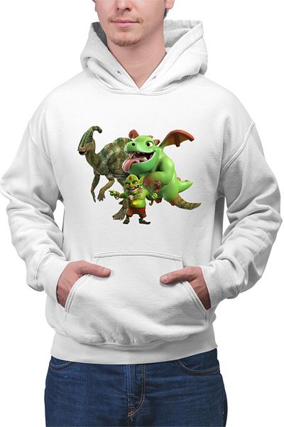 OEM Men's Hoodie Jurassic Park Clash of Clans Clash Royale Monsters