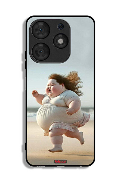 Tolwak Tecno Spark 10 Pro Protective Case Cover Fatty Baby Girl Running