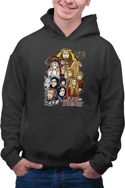 OEM Hanorac Barbati Game of Thrones All Characters Cartoon Style