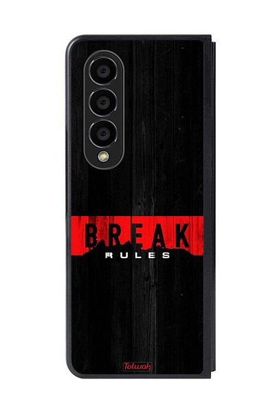 Tolwak Samsung Galaxy Z Fold 4 Protective Case Cover Break Rules