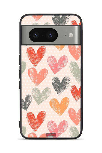 Tolwak غطاء حماية لهاتف Google Pixel 8 بتصميم قلوب فنية