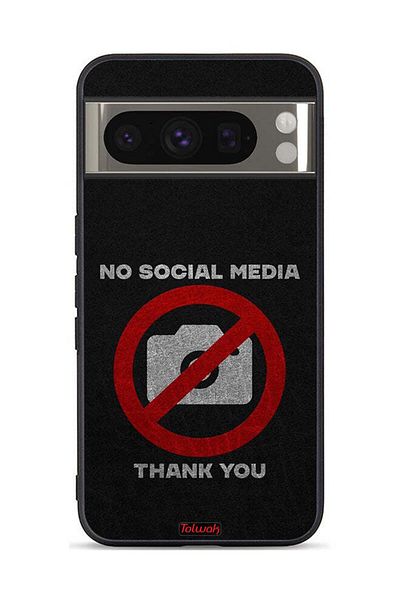 Tolwak Google Pixel 8 Pro Protective Case Cover No Social Media Thank You