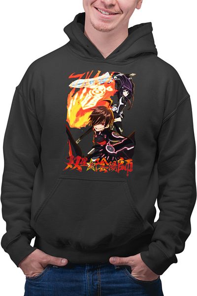 OEM Men's Hoodie Twin Star Exorcists Brother Katana Wabi Sabi