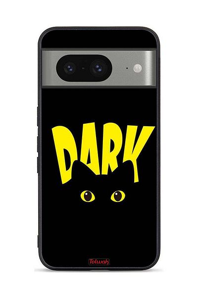 Tolwak Google Pixel 8 Protective Case Cover Dark Cat