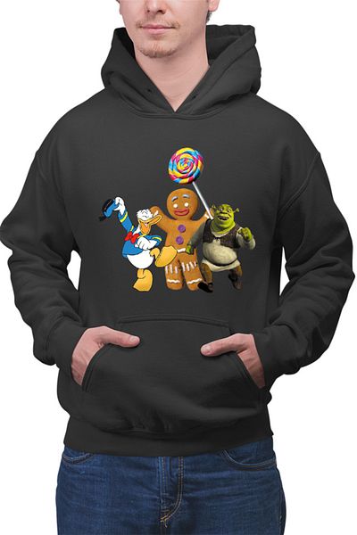 OEM Men's Hoodie Shrek Dance Happy Cookie Sweet Donald Duck