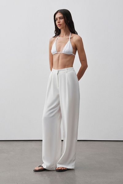 mathilda store Women's White Noir Palazzo Pants