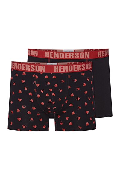 Henderson 2-pack boxers set & Comfort & Unconventional style & Black + Heart pattern design included | Spot